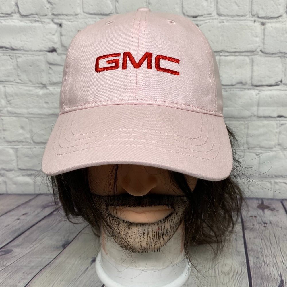Dad Hat Women Cap Strap Back Pink GMC Embroidered Spell Out Automotive Car OSFM